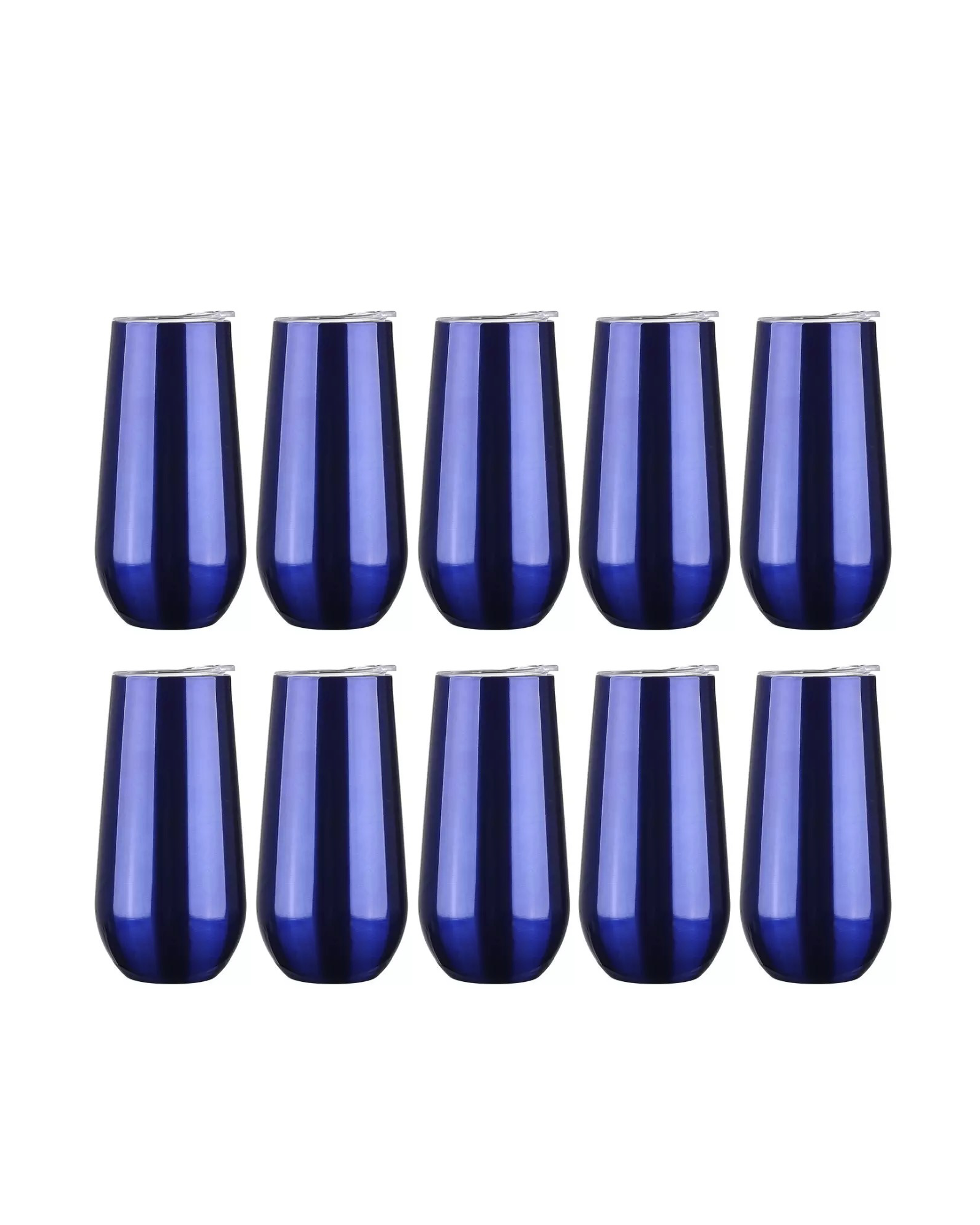 10-Pack Royal Blue Stainless Steel Double Wall Tumbler (6oz)
