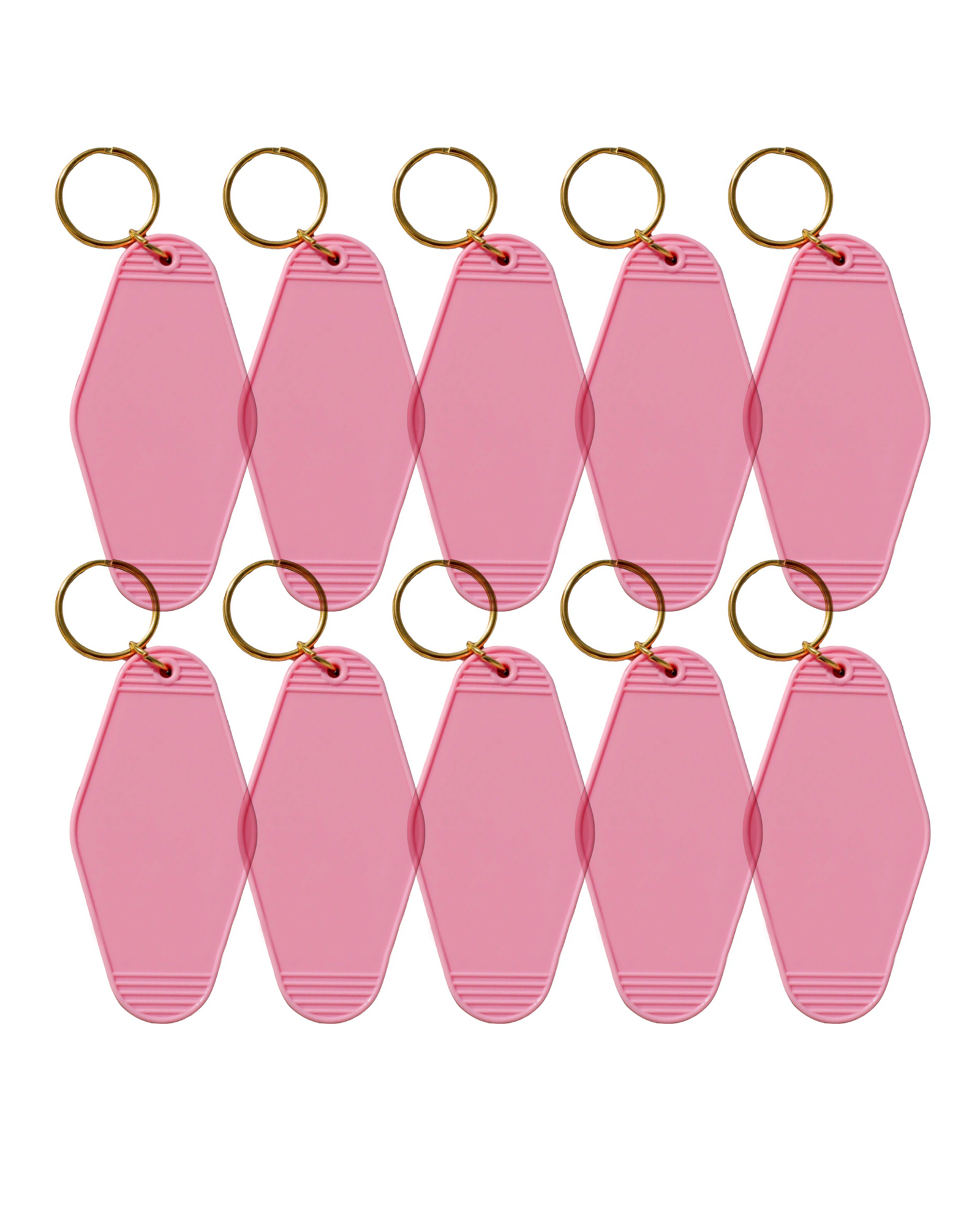 10-Pack Soft Pink Motel Keychain