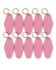 10-Pack Soft Pink Motel Keychain