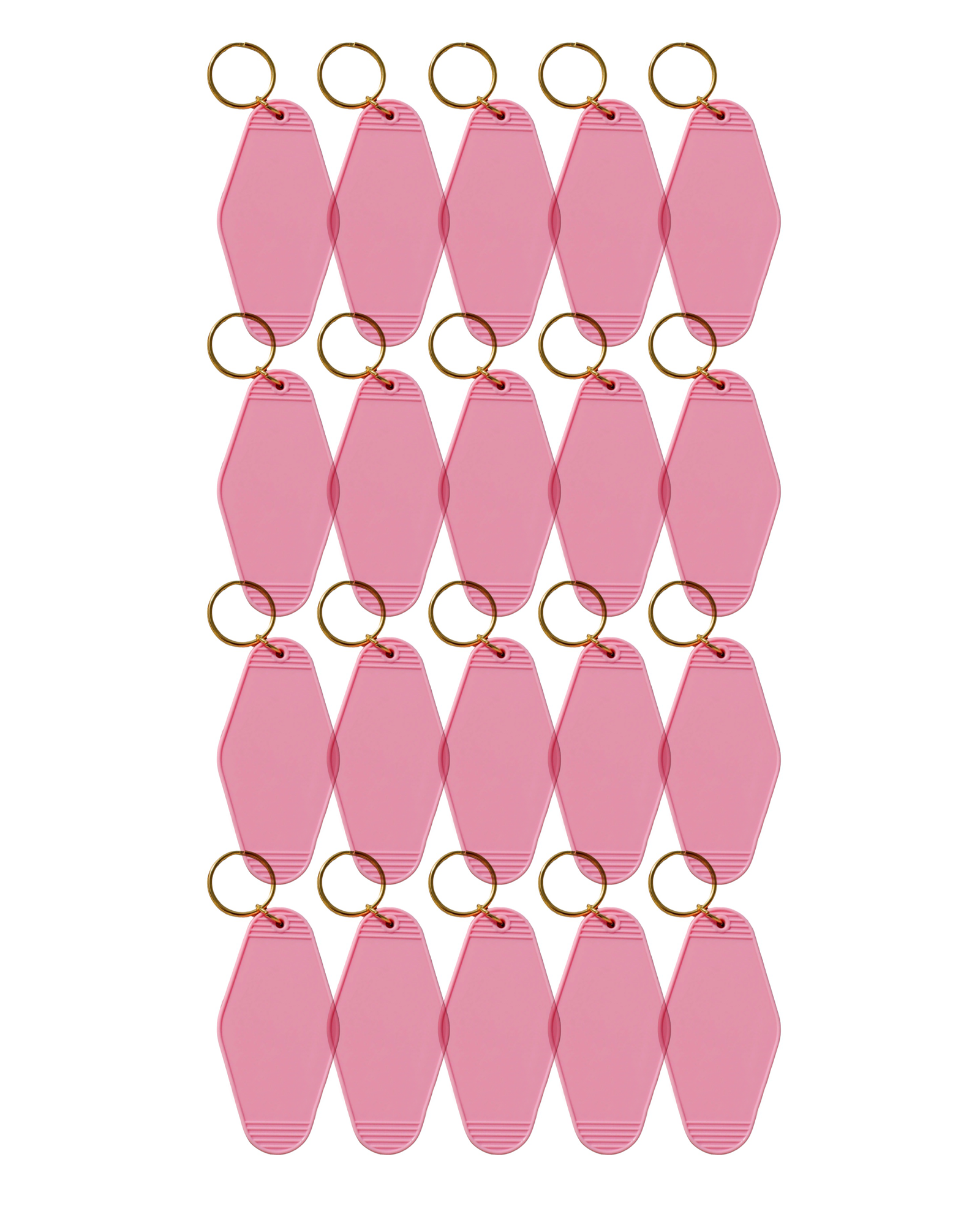 20-Pack Soft Pink Motel Keychain
