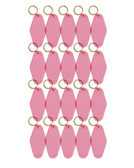 20-Pack Soft Pink Motel Keychain