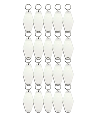 20-Pack White Motel Keychain