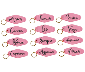 Single Zodiac Motel Keychain