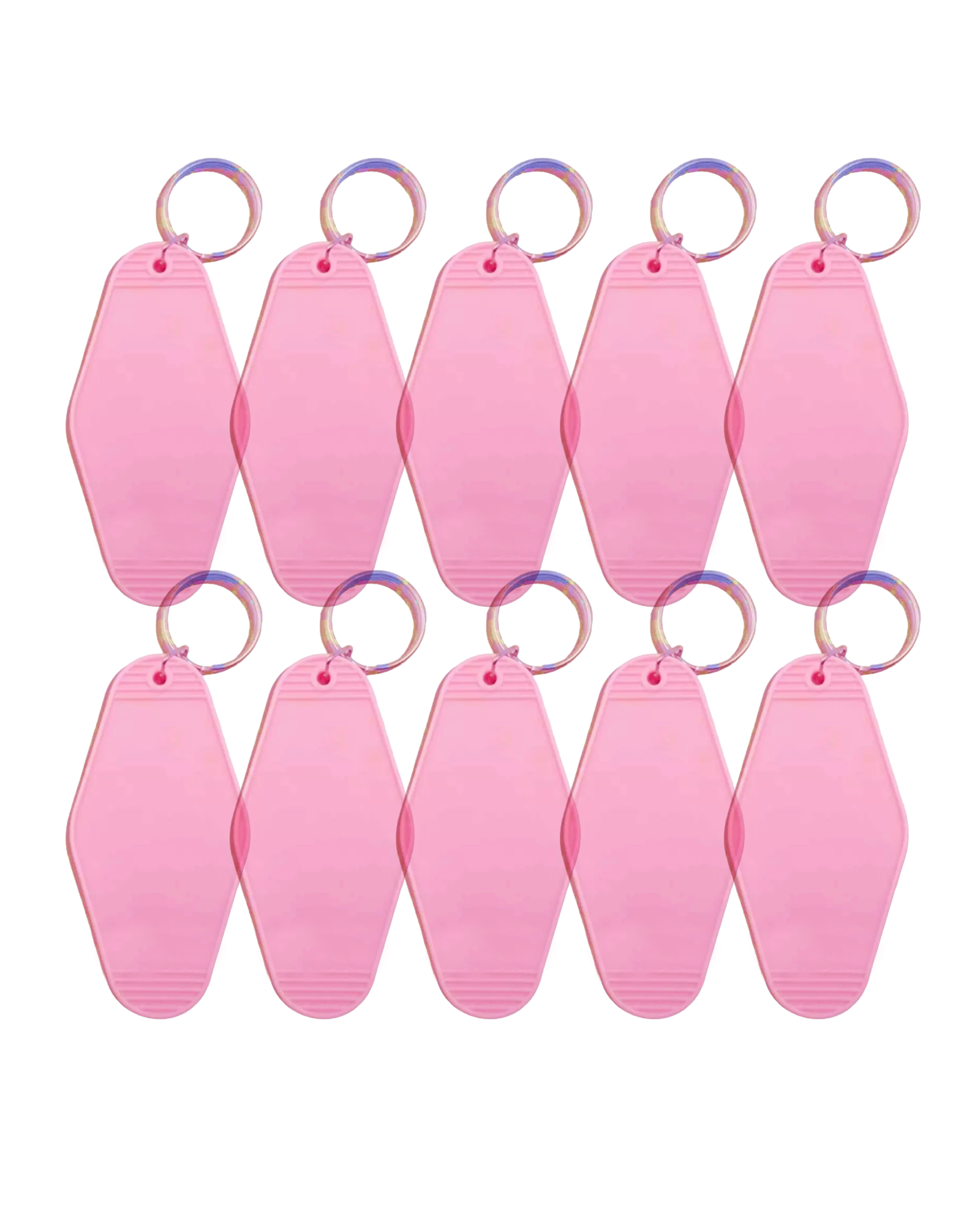 10-Pack Baby Pink Motel Keychain