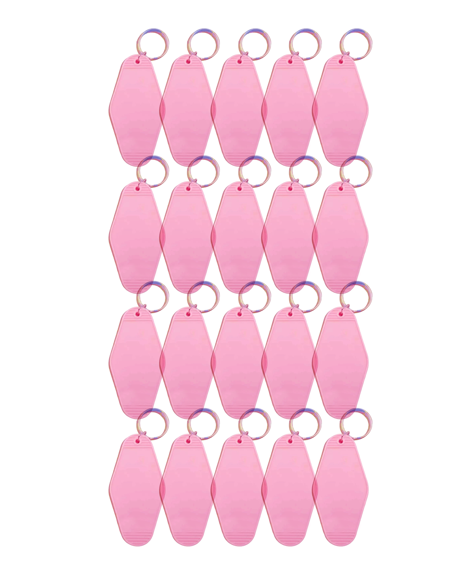 20-Pack Baby Pink Motel Keychain