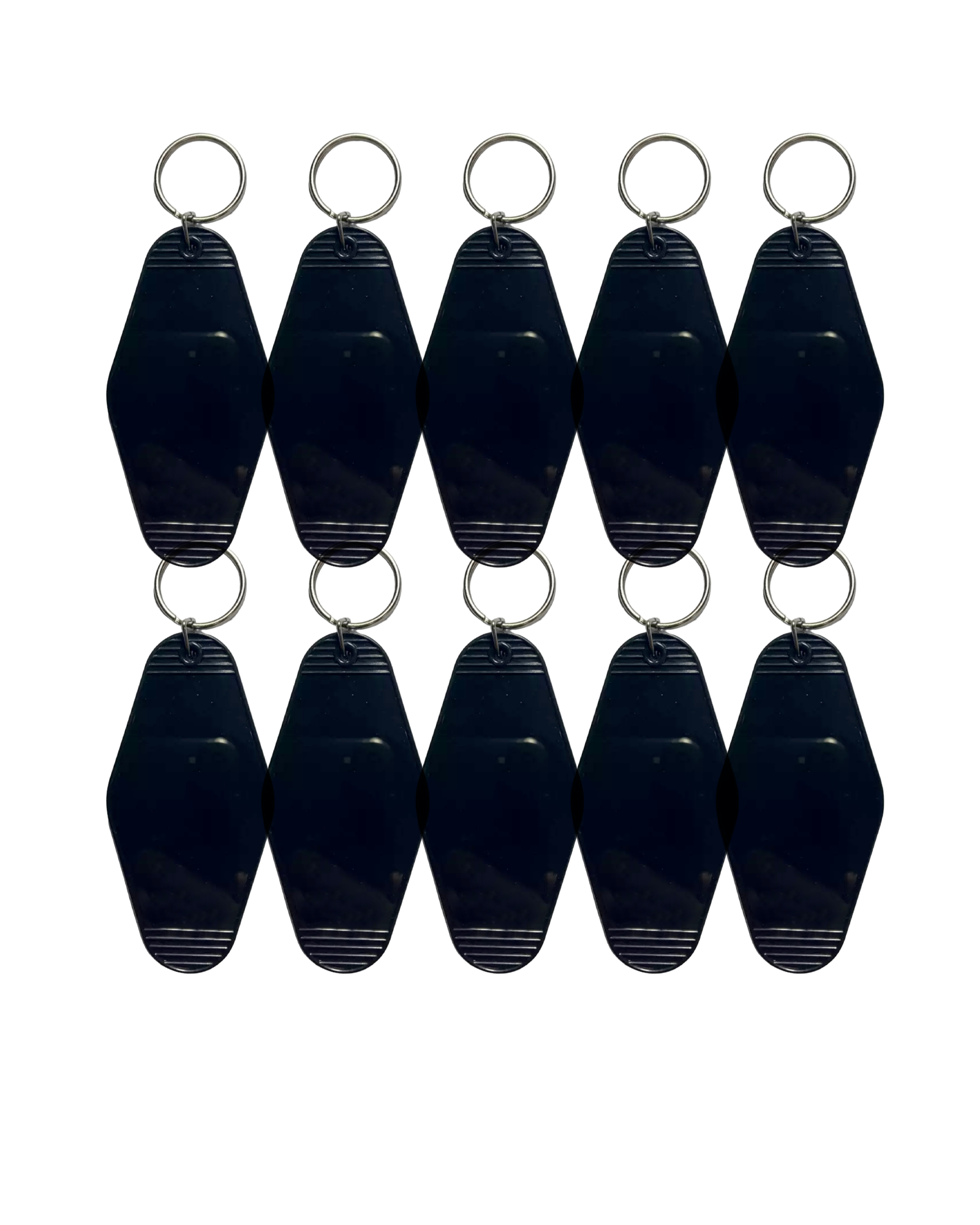 10-Pack Black Motel Keychain