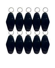 10-Pack Black Motel Keychain