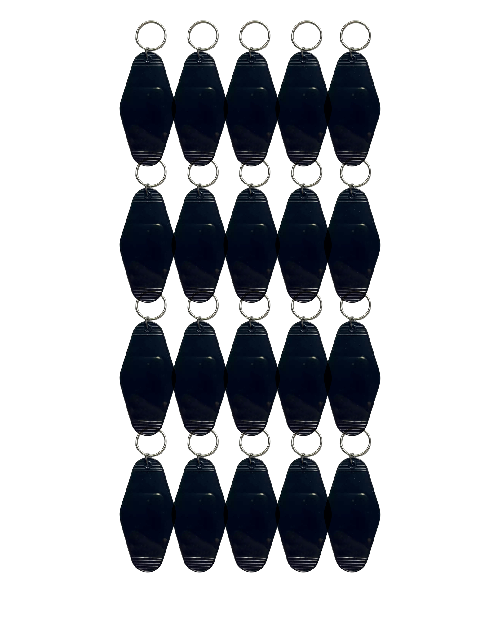 20-Pack Black Motel Keychain