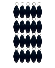 20-Pack Black Motel Keychain