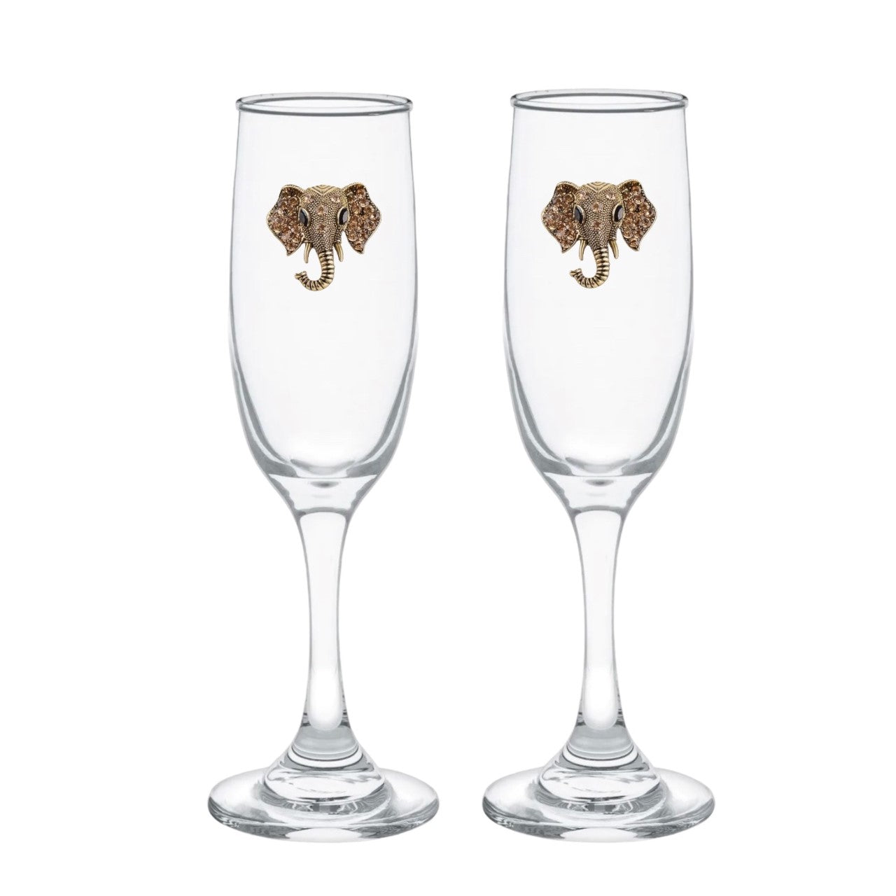 Elephant Eyes Blinged Champagne Flutes (2)