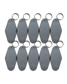 10-Pack Gray Motel Keychain