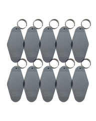 10-Pack Gray Motel Keychain