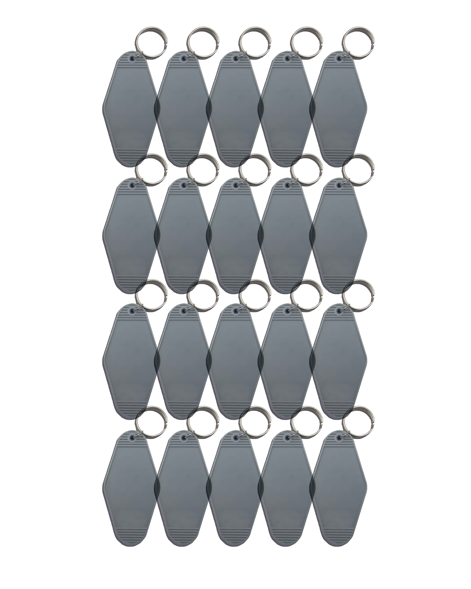20-Pack Gray Motel Keychain