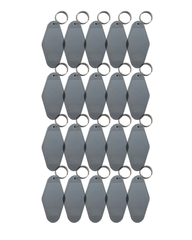 20-Pack Gray Motel Keychain