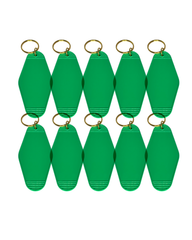 10-Pack Green Motel Keychain