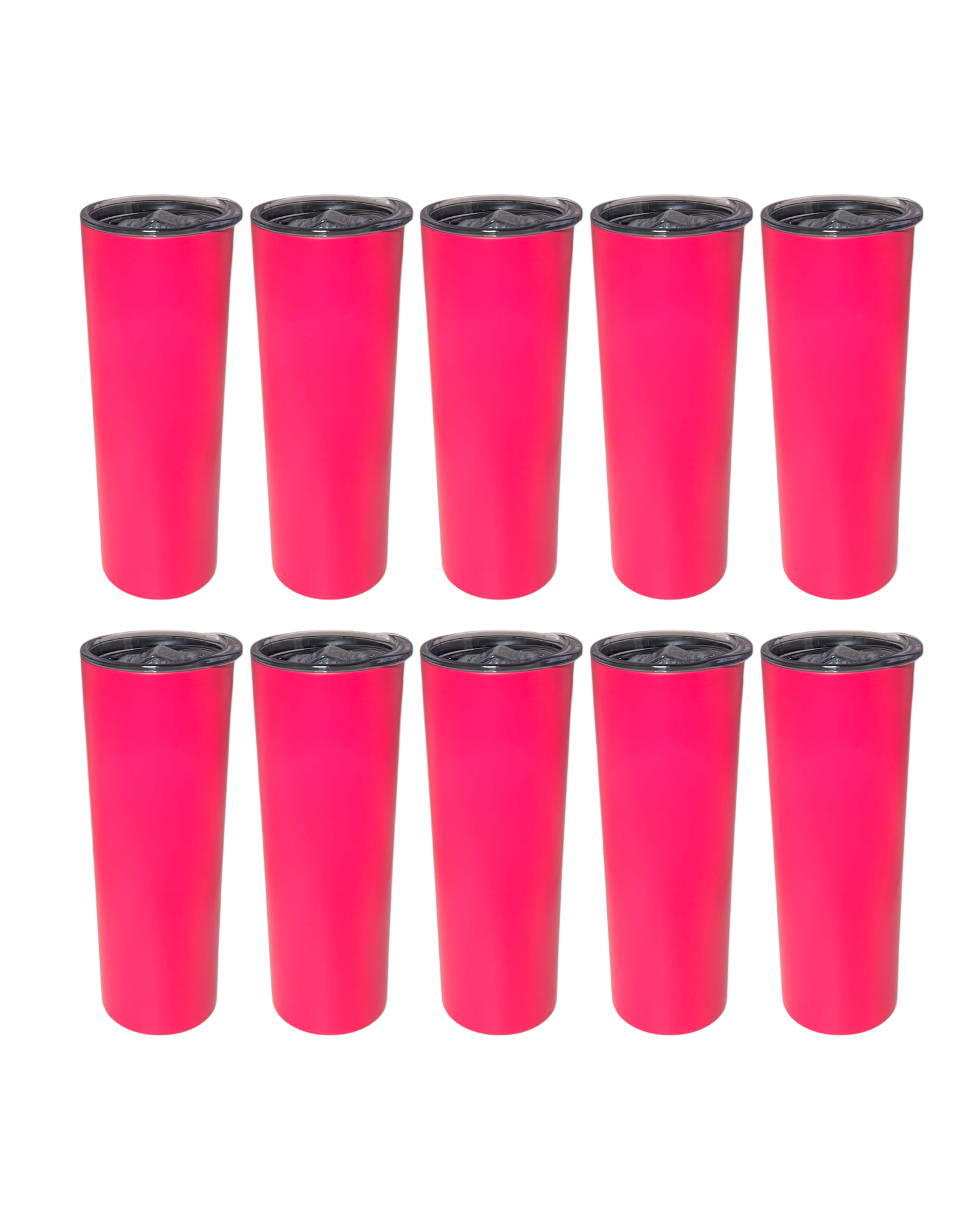 10-Pack Hot Pink Double Wall Skinny Tumbler (20oz)