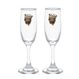 Lion King Blinged Champagne Flutes (2)