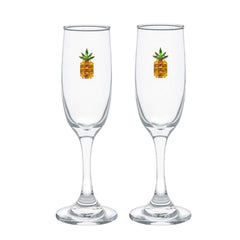 The Golden Pineapple Blinged Champagne Flutes (2)