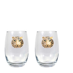 Queen of the Jungle Blinged Stemless Wine Glasses (2)