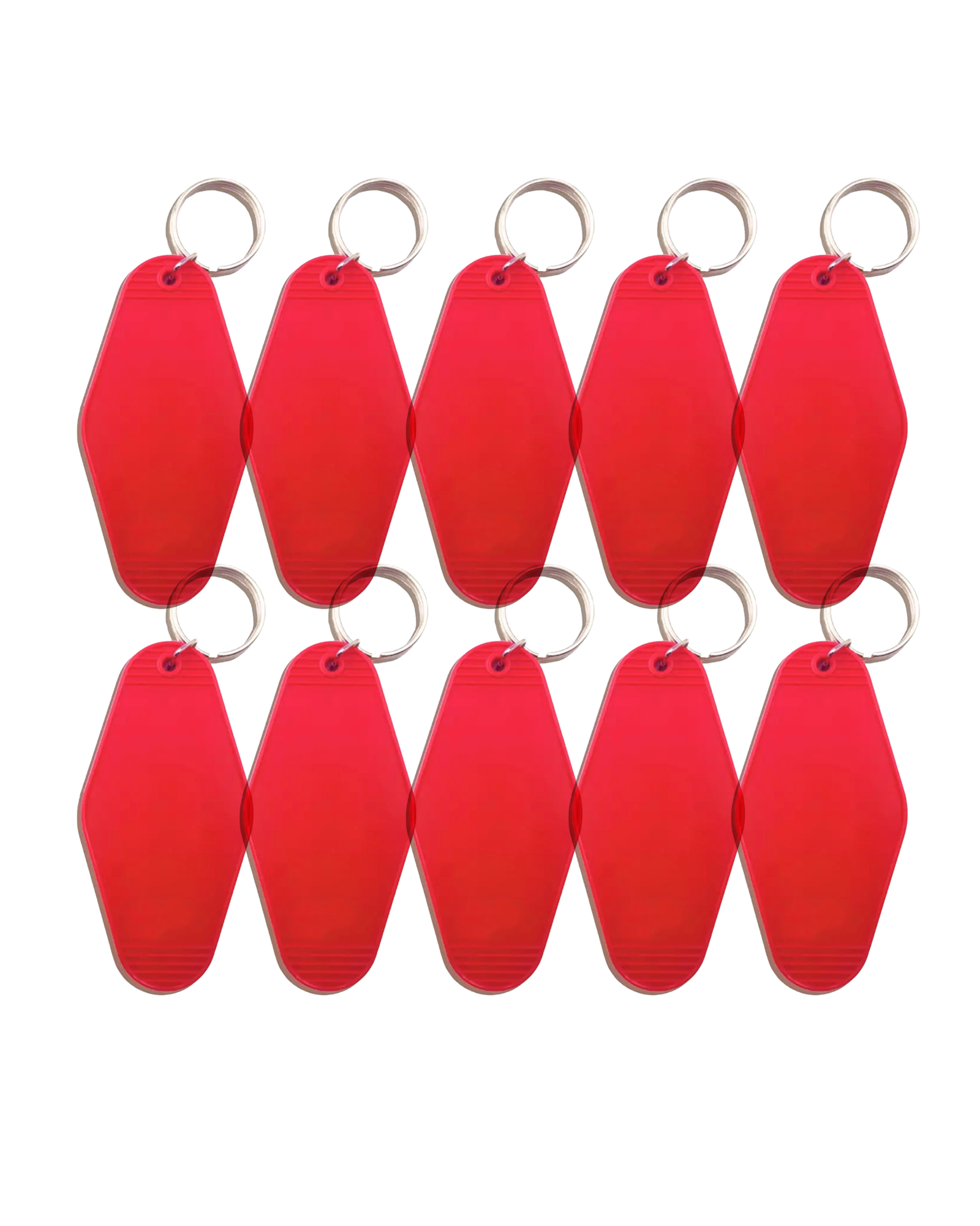10-Pack Red Motel Keychain