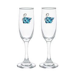 Swan Lake Blinged Champagne Flutes (2)