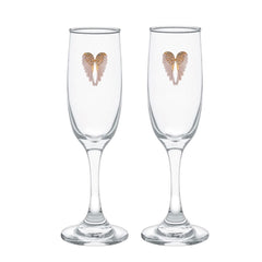 Forever Wings Blinged Champagne Flutes (2)